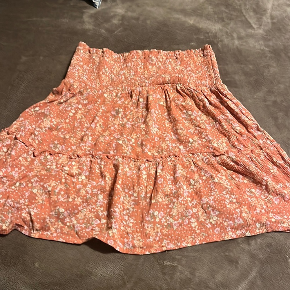 Pink Rose Floral skirt!